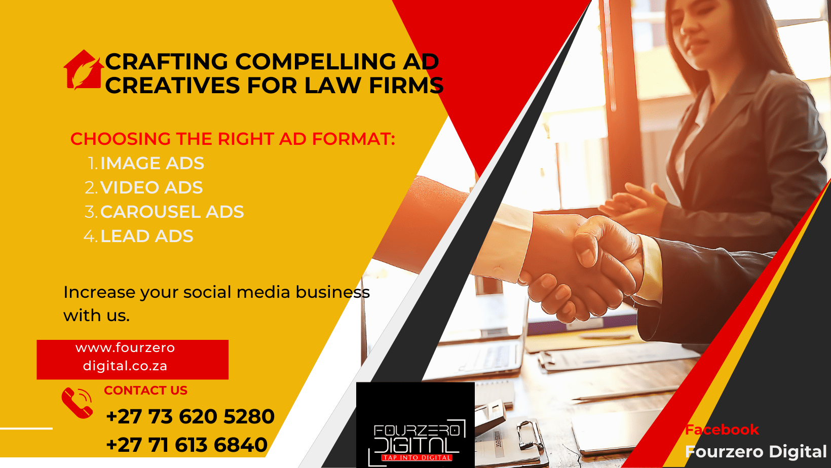Crafting compelling ADs creativities for law firms.